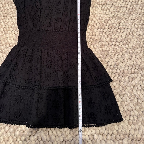 Melissa Odabash Ruffle Keri Mini Dress Black Large L  Beach Cover Up - Picture 1 of 12